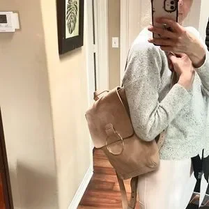 ABLE Nubuck Suede Leather Backback Bag Small Alem Backpack – ABLE main image 3